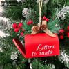 WTEMPO Christmas Ironwork Pendants Creative Metal Mailbox Shaped Design Christmas Tree Hanging Ornaments Christmas New Year Small Gifts