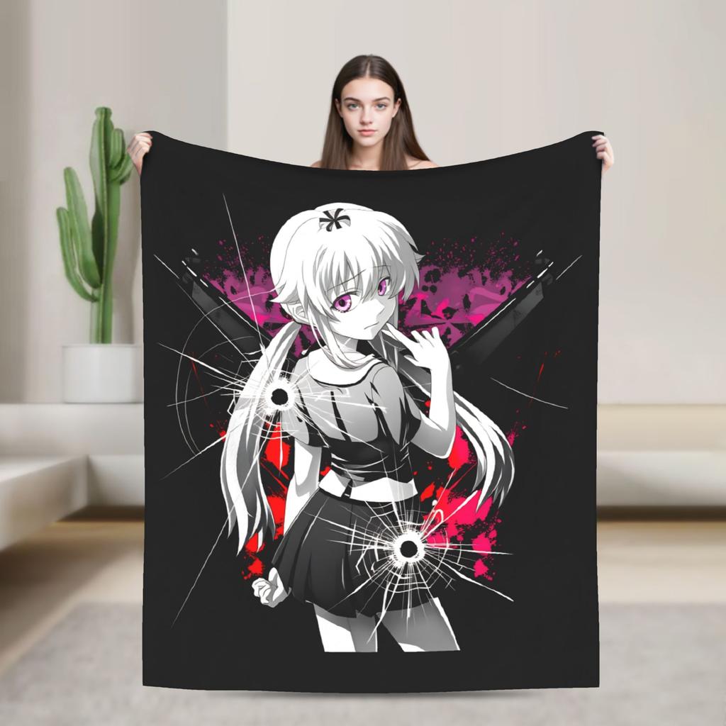 Super Warm Blanket Camping Mirai Nikki Number Twelve Throw Blanket Flannel Bedspread Living Room Street Trend Sofa Bed Cover
