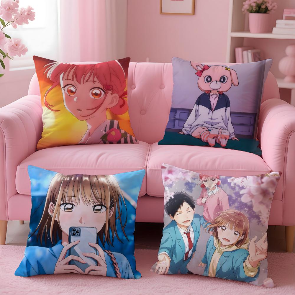 Anime Blue Box Cushion Cover Cushion Cover Set 4Pcs 50X50 45X45 40X40 Pillowcase Decorative Sofa Home Decor