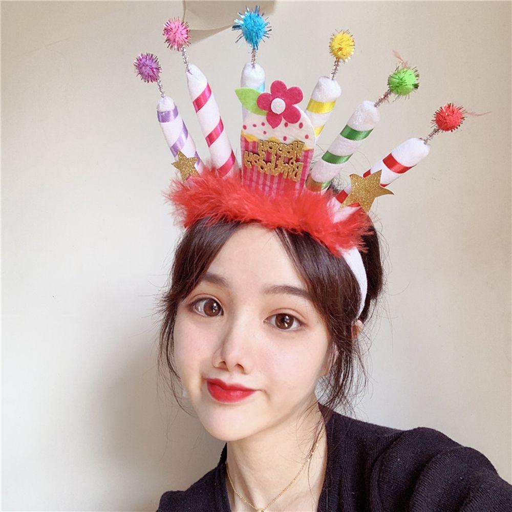 Happy Birthday Hair Decor Women Hair Hoop Korean Style Headband Hair Accessories Birthday Hairband