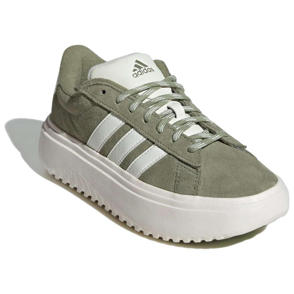 Adidas Grand Court Platform Comfortable Versatile Low-Top Lifestyle Casual Shoes Women Sneaker Green White IH2431