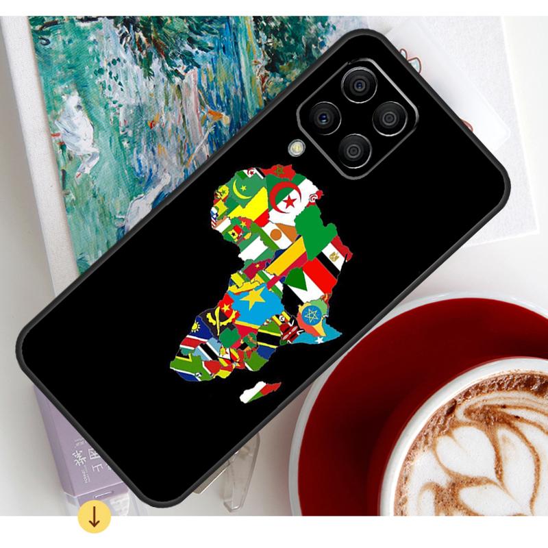 Africa Map Case For Samsung Galaxy M13 M16 M11 M21 M31 M20 M23 M54 M14 M34 M52 M32 M12 M36 M56 M15 M55