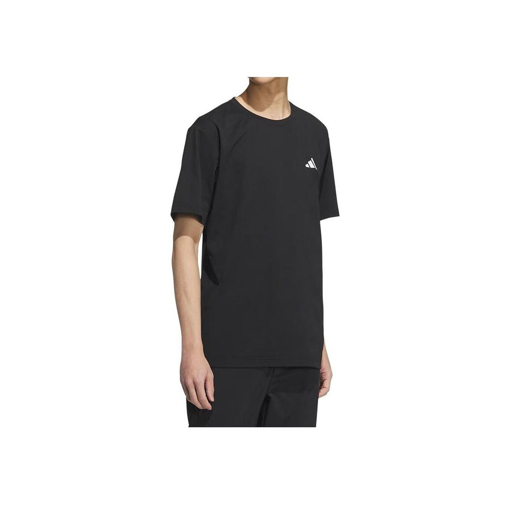 Adidas SS25 Quick-Dry Cool Comfort Stylish Soft Versatile Short Sleeve T-Shirt Men Tops Black KC3090