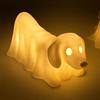 Yousheng Halloween Ghost Dog Night Lamp Glowing Dachshund Pug French Bulldog Resin Statue Figurine Holiday Party Home Office Bedroom Decorative Lamp