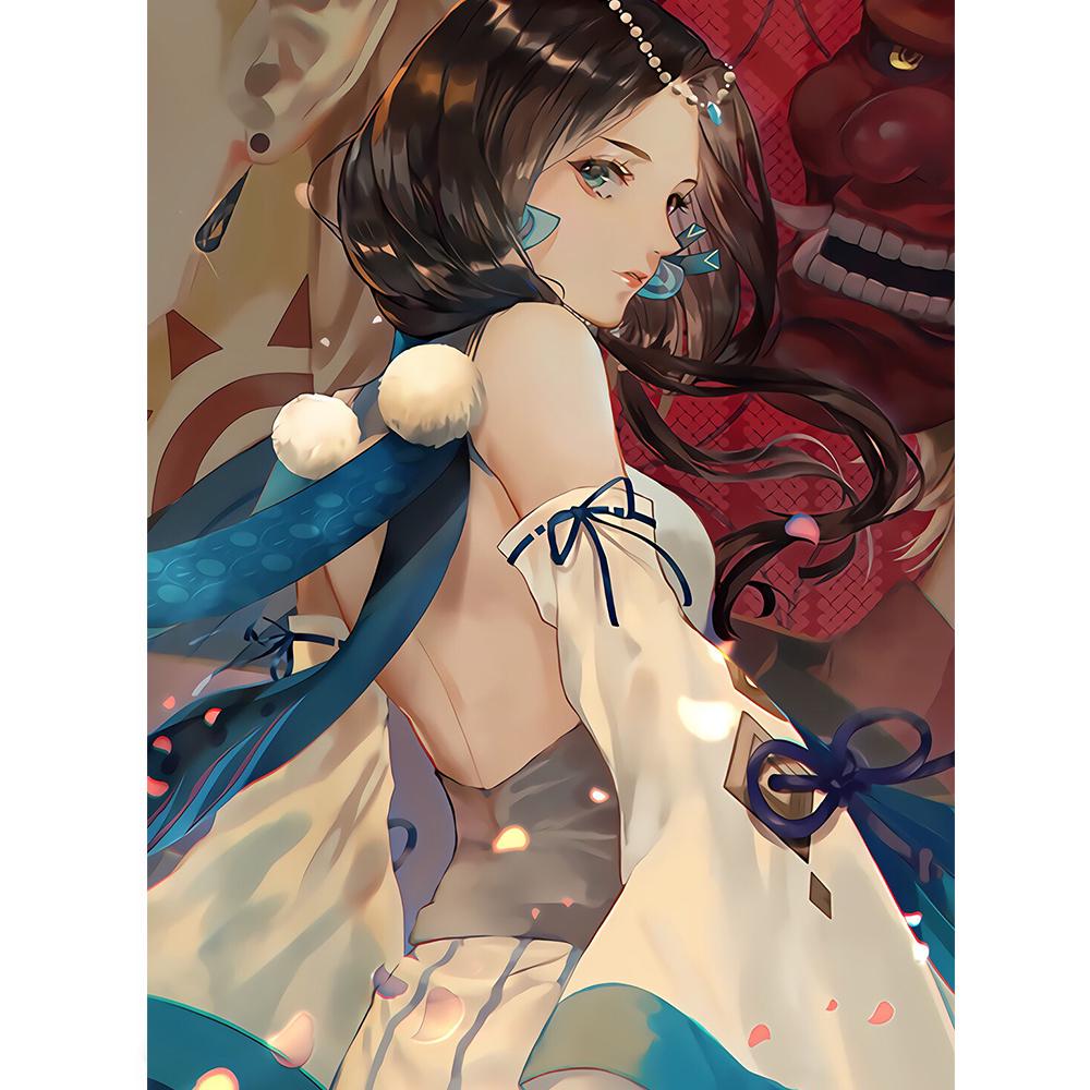 Полный круглый 5D DIY алмазная живопись аниме кошка девушка 3d узор для вышивки Фэнтези эльф принцесса вышивка крестиком мозаичная наклейка