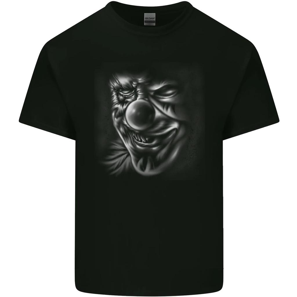 Evil Clown Face Demon Skull Halloween Kids T-Shirt Childrens