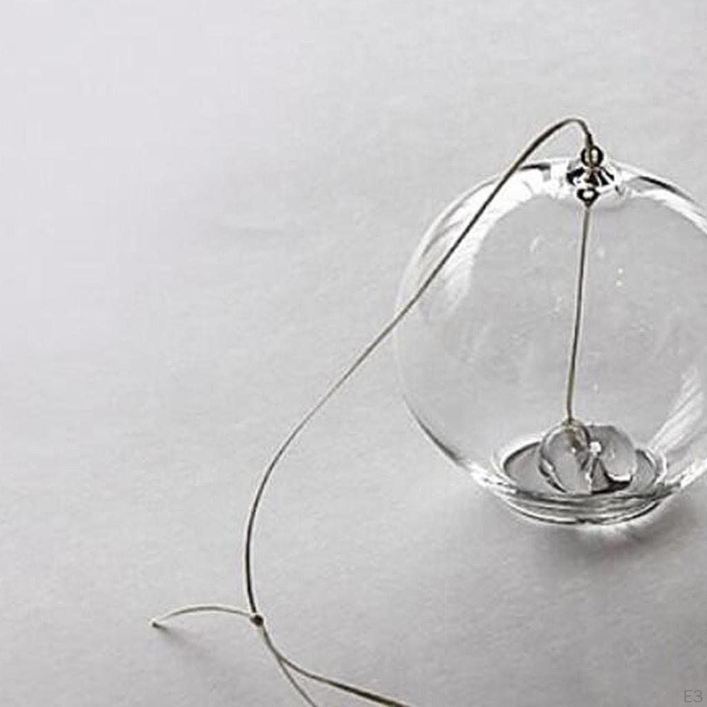 Japanese Wind Chimes Modern Samll Bells Handmade Fully Transparent Glass Style Pendant