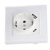 Standard Type C 5V 2.1A USB Concealed Mounted Socket Tempered Glass Panel Wall Socket 82 Type  3520W