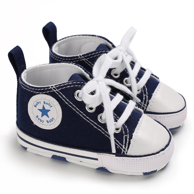 Soft Sole Star Canvas Baby Shoes, Spring/Autumn Style, for 0-1 Year Old