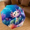 1PC Axolotl Ocean Automatic Open/Close Umbrella with Windproof, 8-Rib Sturdy Canopy, Durable Ribs, Fashionable Design, Outdoor Accessory, Fun Prin, Ho