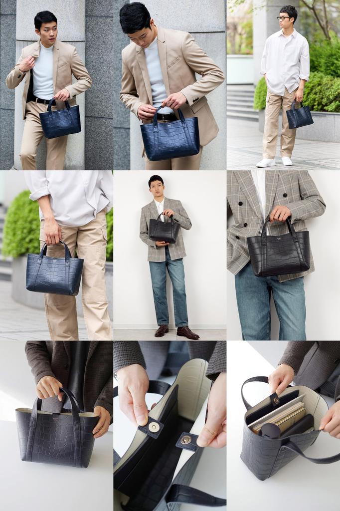 Pelle Morbida Tote Bag, Navy, PM-TE007SLELE-NV