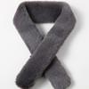 LALA Fur Scarf Petite-Dark Gray