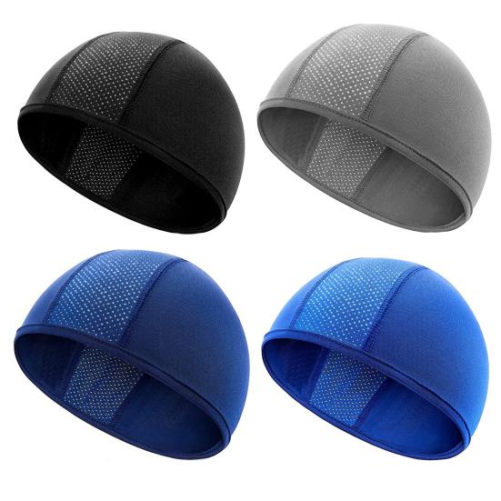 Helmet Liner Hat Sweat Wicking Breathable Mesh Quick Drying Beanie Outdoor Cycling Running Motorcycle Men Under-Helmet Skull Hat