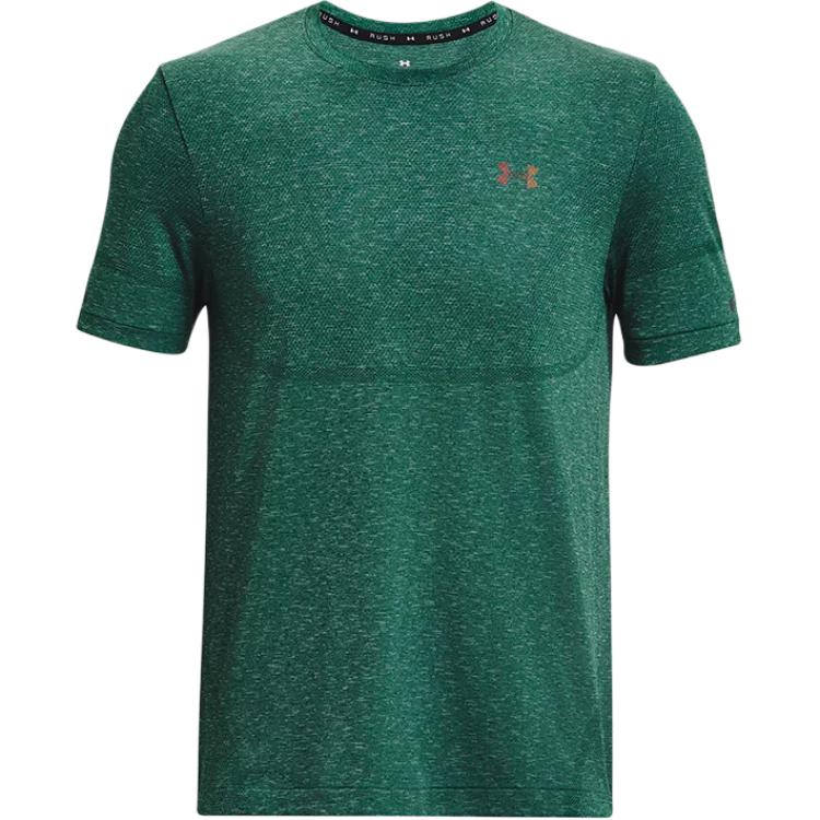 Under Armour Solid Color Crew Neck Short Sleeve T-Shirt Men Tops Green 1376781-322