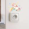 Милые наклейки на розетки в виде радужного единорога, наклейки для украшения стен детской комнаты