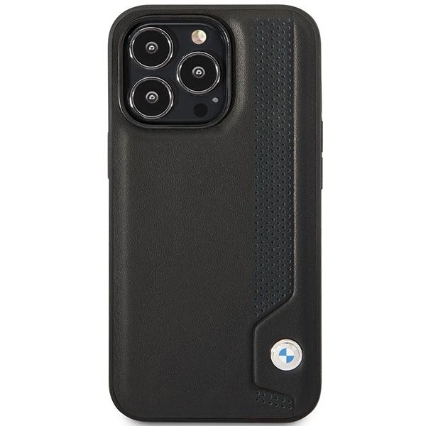 Etui do iPhone 14 Pro Max BMW Hardcase Skórzane Czarne