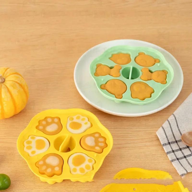 Cat's Paw Steam Cake Silicone Molds Cartoon Bear Ice Cube Silicone Mould Baby Complementary Food Silicone Mold Kitchen Accessory