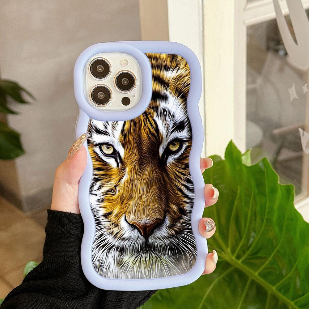 Ae99 Tigers Lion Love Design Art Protective Phone Cases for Samsung S24 Plus S23 Ultra A14 A55 A06 Honor X9b Motorola OnePlus Big Wave TPU Back Cover