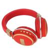 LX‑510BT Bluetooth Headset Folding Plug in Comfortable Leather Ear Cups Music Headphones for PC Phone Red