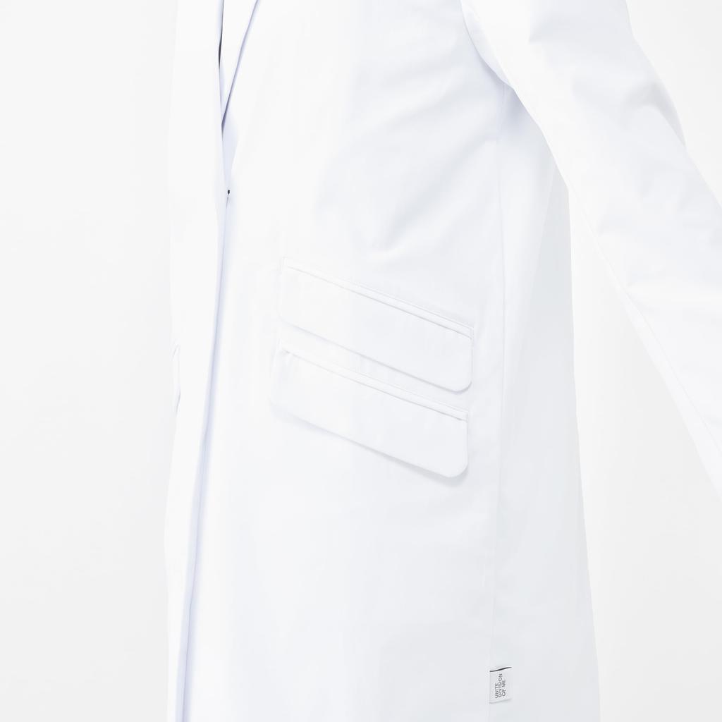 DIVISION OF Doctor Coat DOM0029 Белый [UNITE ME] (Длинный рукав) [Женский] [Антипрозрачный/Антистатический/Эластичный/Антимикробный/Защита от УФ-излучения/Простой уход]