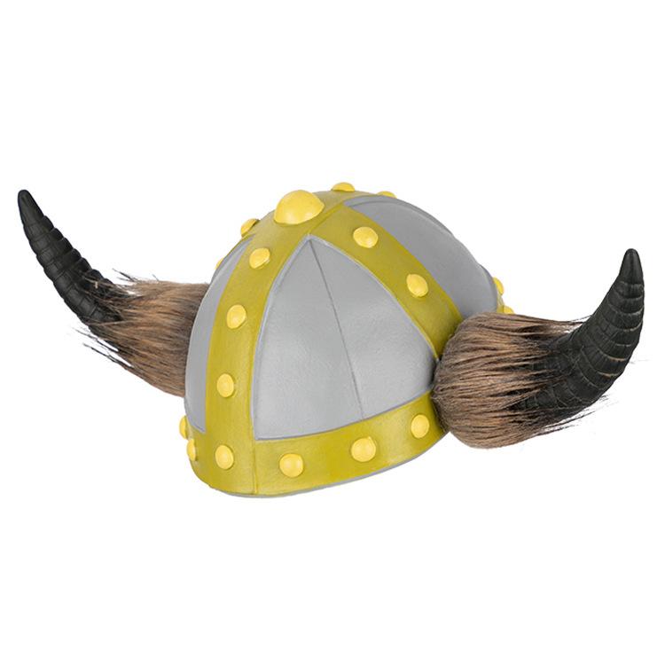 Halloween mask, latex headgear, Viking-style helmet, suitable for bar parties, live performances, and masquerade balls