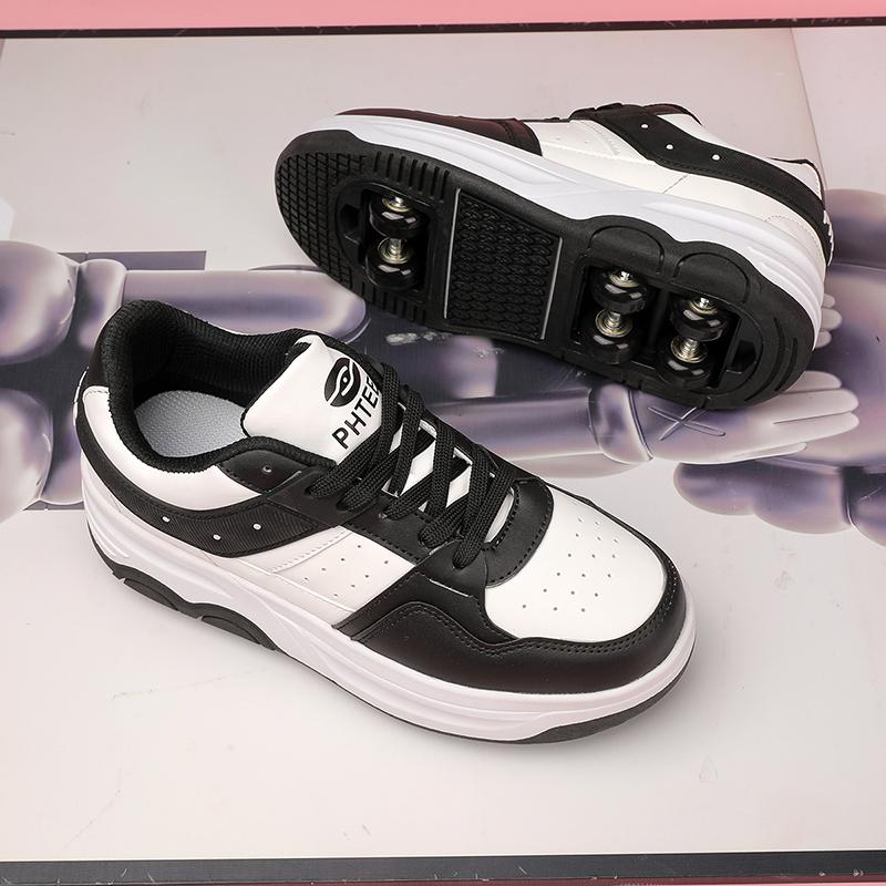 Детские роликовые коньки, 6-колесные коньки унисекс со съемными колесами и ремнями