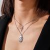Summer Black Rhinestone Cross Jesus Pendant Choker Necklace for Women Punk Vintage Double Layers Chain Neck Boho Jewelry