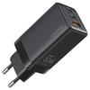 USAMS Land. Network. 2Xusb-C+1Xusb 65W(OnlyHead) Gan Pd3.0 +Qc3.0 Fast Charging Black/Black Sandru Series Cc180Tc01 (Us-Cc180)