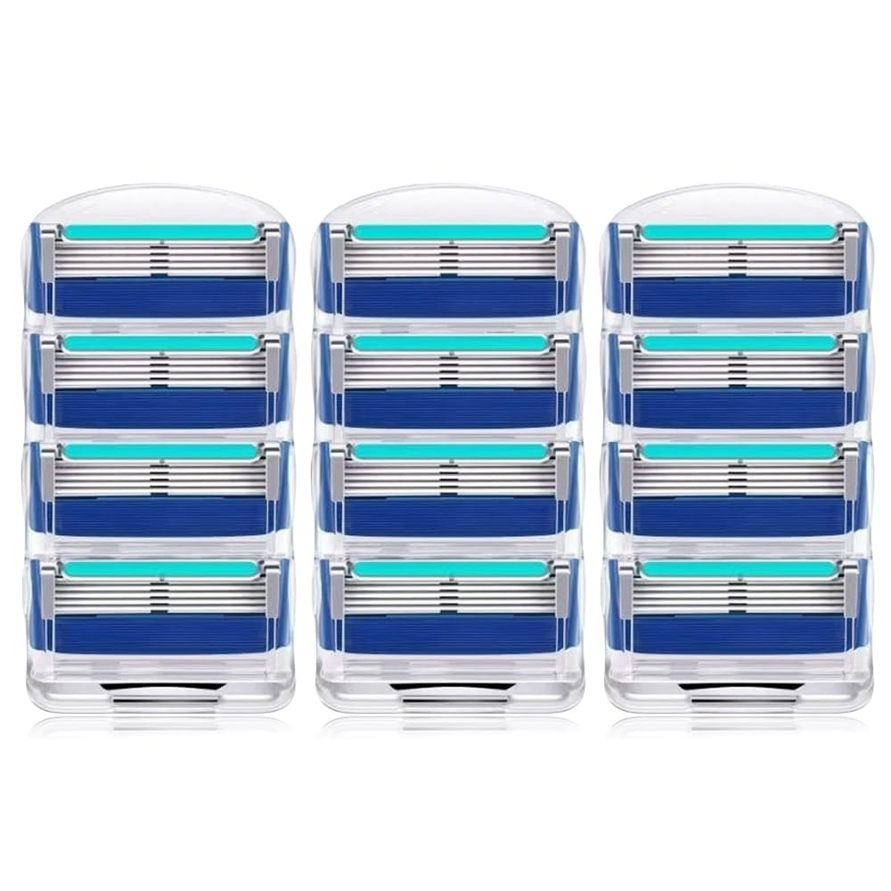 COOLHILL ProGlide Replacement Blades for Electric FlexBall Pinpoint Compatible with ProGlide Fusion 12 Shaver, 5-Blade 5+1 Trimmer, (Blue, pieces)