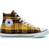 Converse Эспадрильи Chuck Taylor All Star в клетку, удобные, высокие, унисекс, черно-желтая клетка.