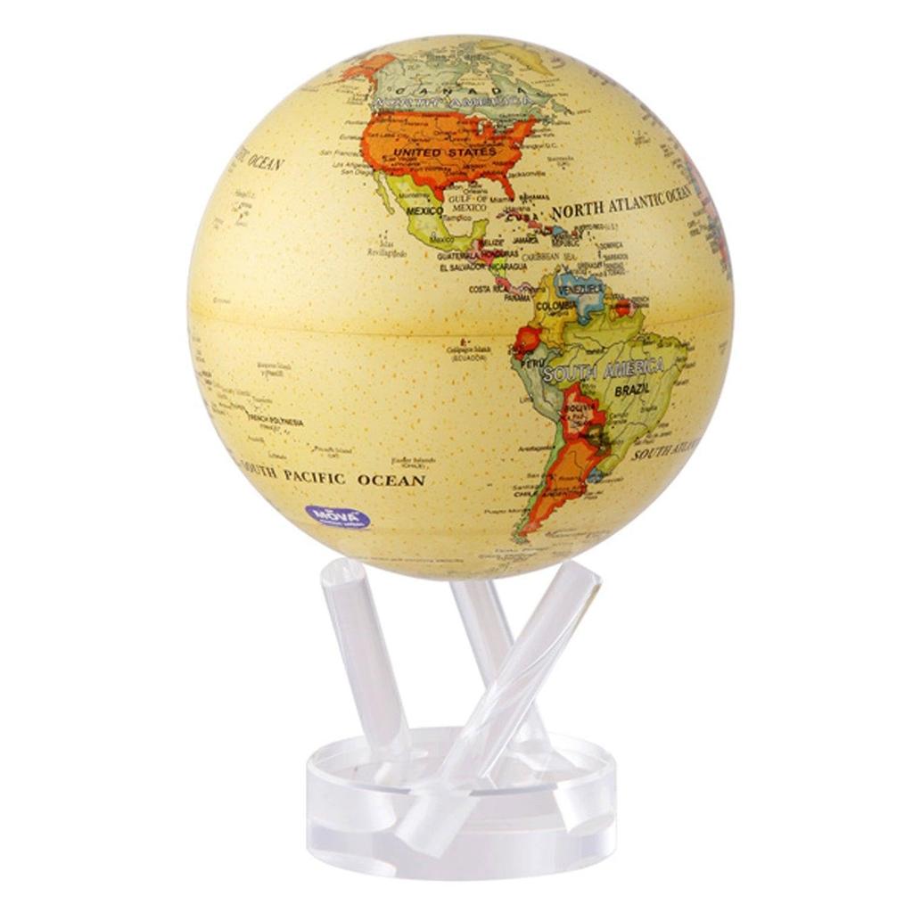 MOVA Globe L World Map Series Retro Map Inch L With Base L Solar Powered Rotating Globe L Office Desktop Decor Unique Gift Home Decor L for Kids L