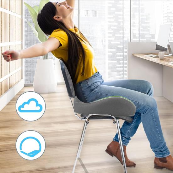 Подушка сиденья Yousheng Эргономичный дизайн Полая дышащая нескользящая конструкция Снятие давления Пена с эффектом памяти Подушка сиденья для офисного стула