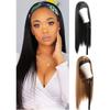 32 Inch Long Straight Ribbon Wig Headband, European And American Style, Synthetic Wig, For Women's Daily Use