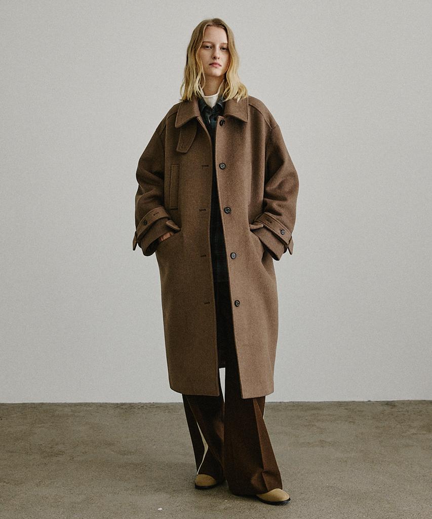 Artid Cashmere Oversized Long Coat_Brown