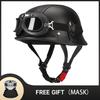 Классический немецкий винтажный мотоциклетный шлем Moto Helmets Retro Casco Moto Шлем половинный для мужчин и женщин Casco Moto Одобрено DOT ECE