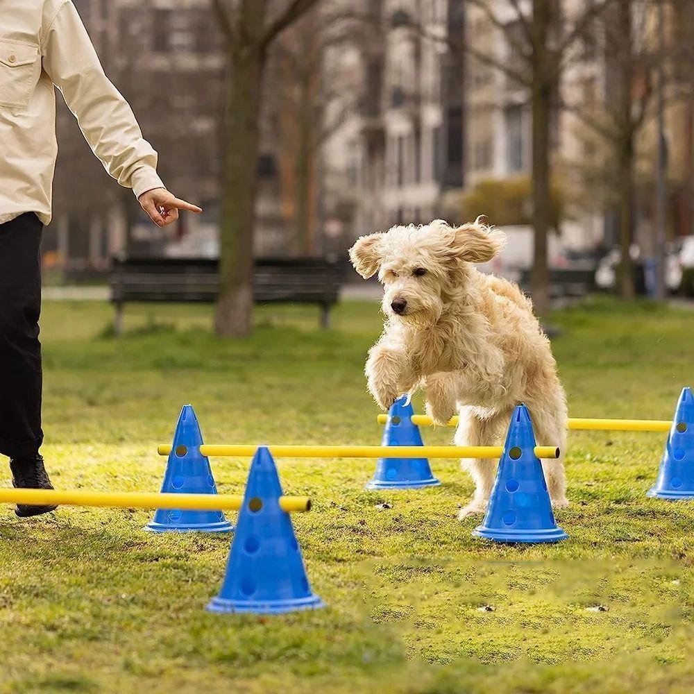 Durable Pet Training Set Portable Pets Jumping Bar Dogs Running Jumping Stakes  Hurdle Training