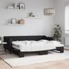 VidaXL Daybed with Trundle Bed Black 80x200 Cm Fabric 3197423