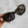 Trendy Fashionable Punk Vinyl Glasses For Men And Women Unique Style Retro Black Eyewear Stylish Glasses For Daily Wear And Special Occasions