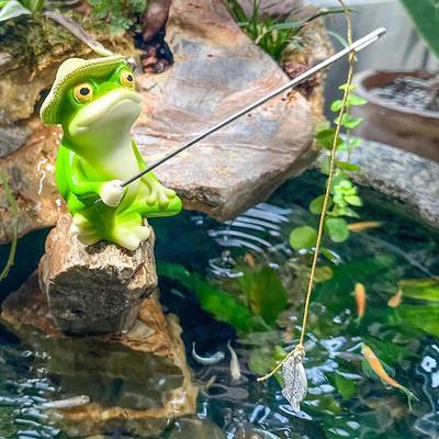 Садовая фигурка лягушки из смолы для улицы - Украшение для пруда и альпинария