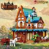 Medieval Castle Architecture Manor Scene Building Block  Forest Hut Town Landscape Model Assembly Bricks Toy Gifts NO BOX