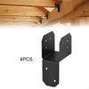 4 Pack Beam Connector And Roof Tie Bracket, Mending Plate for Wooden Structures
