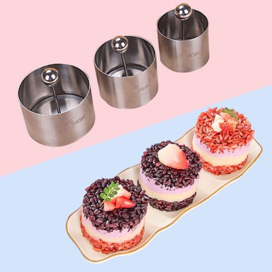 Кольцо для выпечки торта из нержавеющей стали, бесшовное, круглое, формы для муссовых тортов с толкателями и подъемниками, кухонный инструмент для выпечки для домашней пекарни