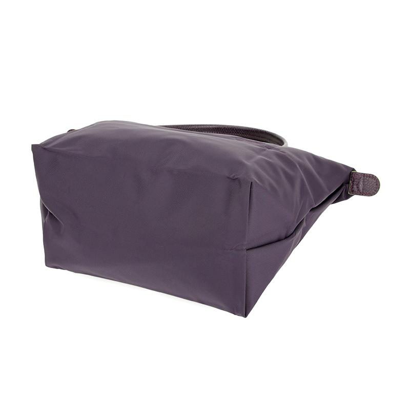 New LONGCHAMP Recycled Polyamide Canvas Dumpling Bag Handbag Small Women's Dark Purple 1621919645