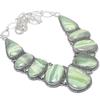 Green Swiss Opal Gemstone Handmade 925 Silver Jewelry Necklace 18" JCN484-356