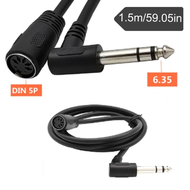 Quality Sound Transfer 6.35mm To MIDI Din 5Pin Cable 6.35mm To MIDI 5Pin DIN Cable For Amplifiers And Mixer