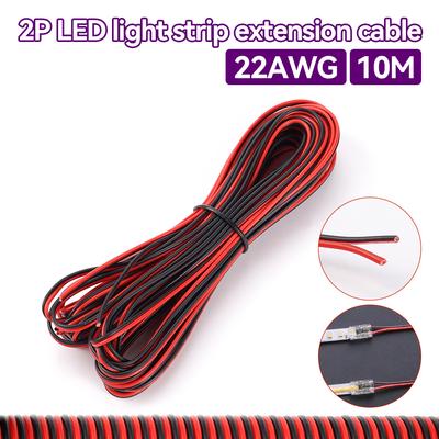 2-контактный удлинительный кабель для светодиодной ленты 22AWG 10M 12V гибкий электрический удлинительный кабель для автомобильной лампы