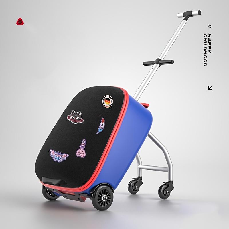 3 в 1 детский чемодан для багажа, можно сидеть и ехать, симпатичный дорожный чемодан на колесиках с тормозом для ограждения, водонепроницаемый большой емкости детский чемодан