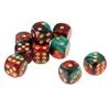 10 шт. 16 мм Двухцветные Непрозрачные Шестигранные Кости для Игр D6 DD Коллекция Костей Кости для RPG Прямой Стакан Настольные Игры Коллекция KTV Развлечения