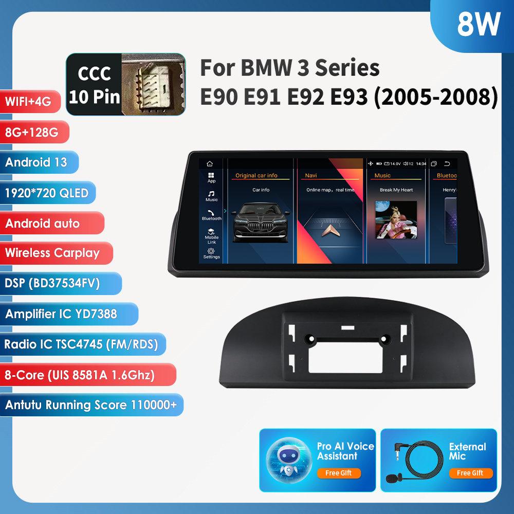 OSSURET Для BMW 3 серии E90 E91 E92 E93(2005-2008)CCC с интеллектуальными системами автомобиля, поддержка беспроводной Carplay Android Auto BT WIFI GPS 4G GPS Stereo