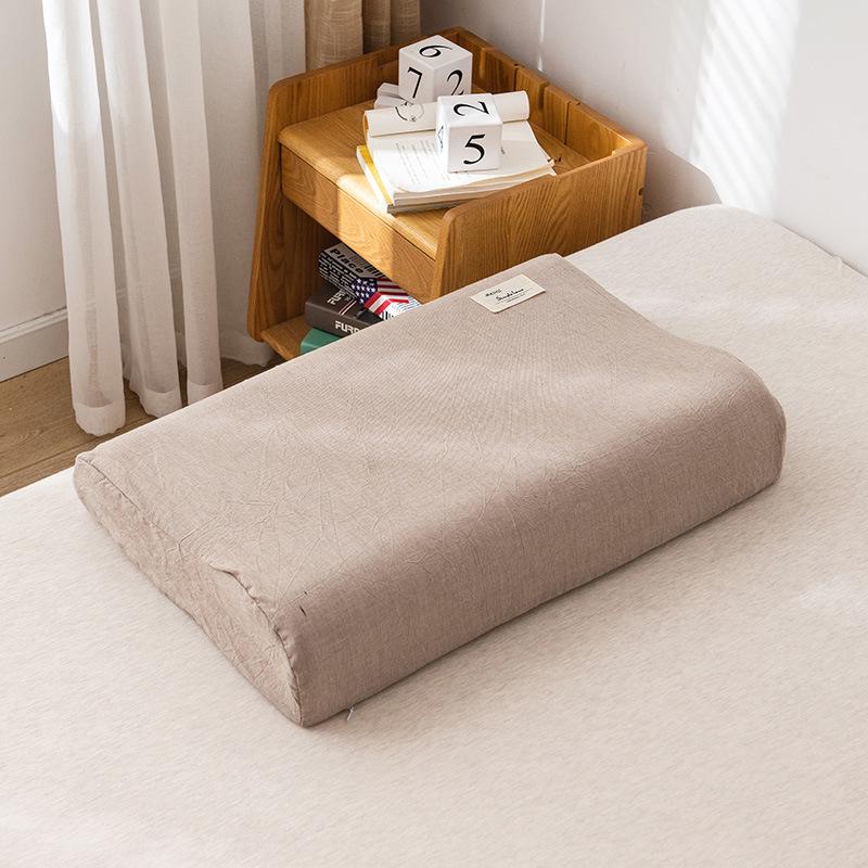 Латексная подушка с эффектом памяти с хлопковой наволочкой для детей, 50x30см, Съемная, Для использования в любое время года, Наволочка 60x40см.